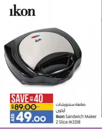 Lulu Hypermarket Ikon sandwich maker 2 slice IK3318 offer
