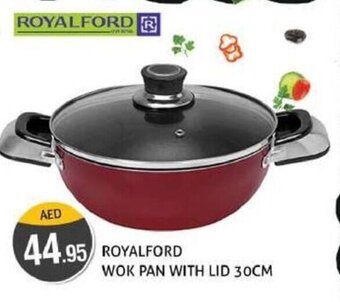 Shaklan Royalford wok pan with lid 30CM offer
