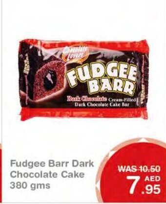Choithrams Fudgee barr dark chocolate cake 380GMS offer