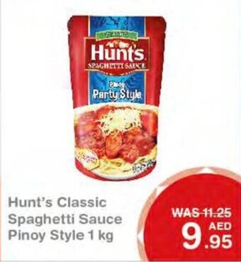 Choithrams Hunt's classic spaghetti sauce Pinoy style 1KG offer