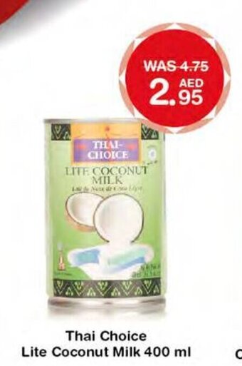 Choithrams Thai choice lite coconut milk 400ML offer