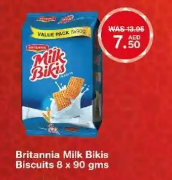 Choithrams Britannia Milk Bikis Biscuits 8 x 90 gms offer