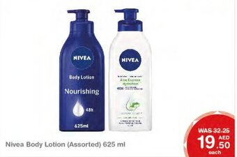Choithrams Nivea Body Lotion Assorted 625ml offer