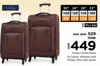 Nesto R.collyer 4 wheel soft trolley 4 pcs set asstd. offer