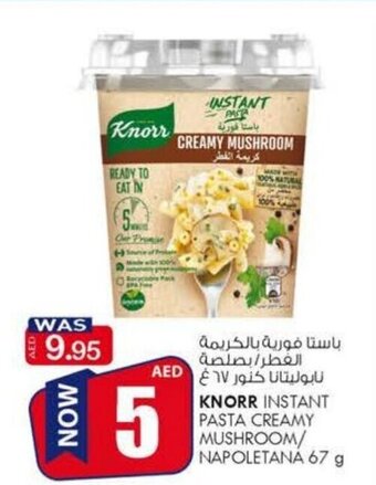 KM Trading Knorr instant pasta creamy mushroom/napoletana 67G offer