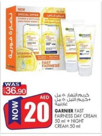 KM Trading Garnier Fast Fairness Day Cream 50ml + Night Cream 50ml offer