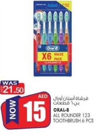 KM Trading Oral-B All Rounder 123 Toothbrush 6pcs offer