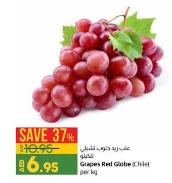 Lulu Hypermarket Grapes red globe (Chile) per KG offer