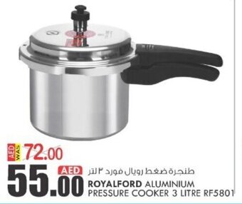 KM Trading Royalford aluminium pressure cooker 3 litre RF5801 offer