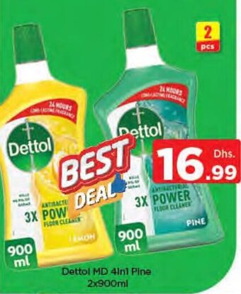 Nesto Dettol MD 4in1 pine 2X900ML offer