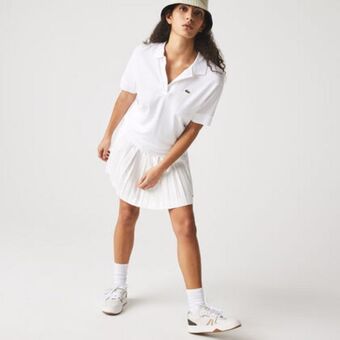 Lacoste Women's lacoste loose fit flowy piqué polo shirt offer