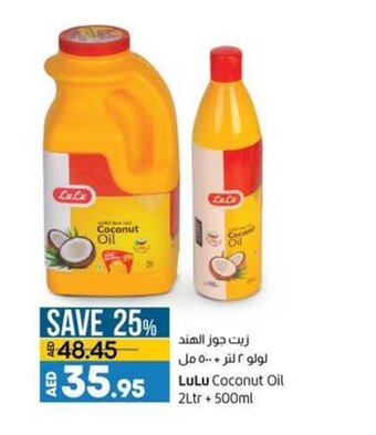 Lulu Hypermarket Lulu coconut oil 2ltr+500ml offer