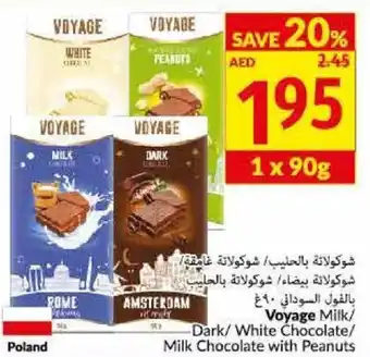 Viva Voyage milk/dark/white chocolate/milk chocolate with peanuts 1 x 90G offer