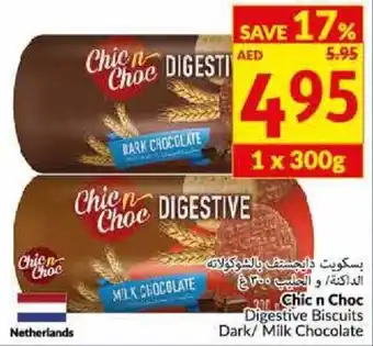 Viva Chic n choc digestive biscuits dark/ milk chocolate 1x300G offer
