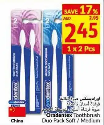 Viva Oradentex toothbrush duo pack soft/ medium 1 x 2PCS offer