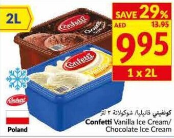 Viva Confetti vanilla ice cream/ chocolate ice cream 1x2L offer
