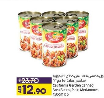 Lulu Hypermarket California Garden Canned Fava Beans, Plain Medammes 450gm x 6 offer
