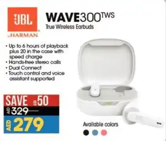 Lulu Hypermarket JBL Wave300 TWS True Wireless Earbuds offer