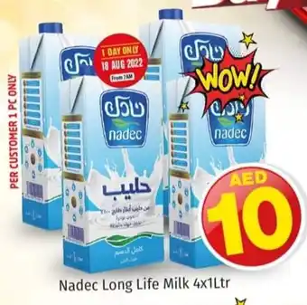 Kenz Hypermarket Nadec long life milk 4x1LTR offer