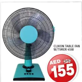 Kenz Hypermarket Clikon table fan W/ timer 45W offer
