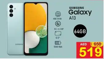 Kenz Hypermarket Samsung galaxy A13 offer