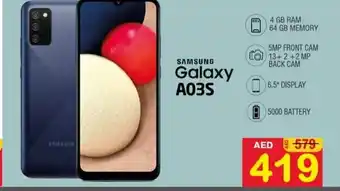 Kenz Hypermarket Samsung galaxy A03S offer
