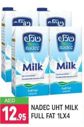 Shaklan Nadec UHT milk full fat 1LX4 offer