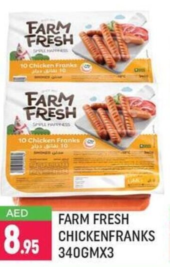 Shaklan Farm fresh chicken franks 340GMx3 offer