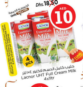 Nesto Lacnor UHT full cream milk 4X1LTR offer