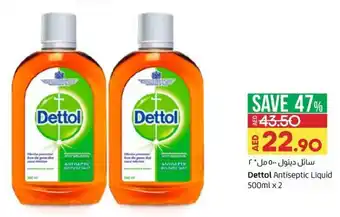 Lulu Hypermarket Dettol antiseptic liquid 500ML x 2 offer