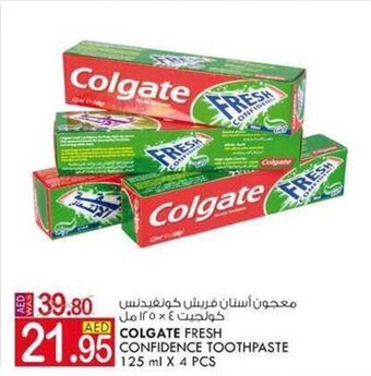 KM Trading Colgate fresh confidence toothpaste 125ML x 4PCS offer