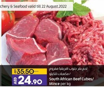 Lulu Hypermarket South african beef cubes/ mince per kg offer