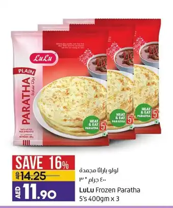 Lulu Hypermarket Lulu frozen paratha 5's 400GM x 3 offer