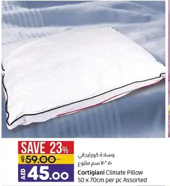 Lulu Hypermarket Cortigiani climate pillow 50 x 70CM per PC assorted offer