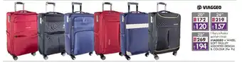 KM Trading Viaggeo 4 wheel soft trolley assorted design & colour (per PC) 28" offer