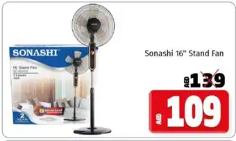 Kenz Hypermarket Sonashi 16" stand fan offer