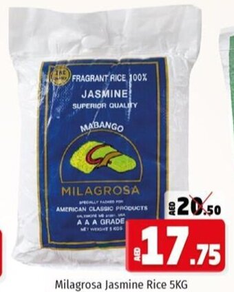 Kenz Hypermarket Milagrosa jasmine rice 5KG offer