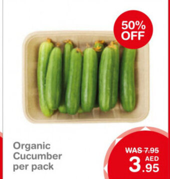 Choithrams Organic cucumber per pack offer