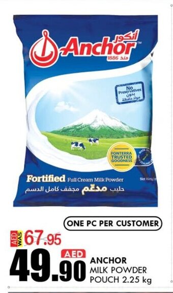 KM Trading Anchor milk powder pouch 2.25KG offer