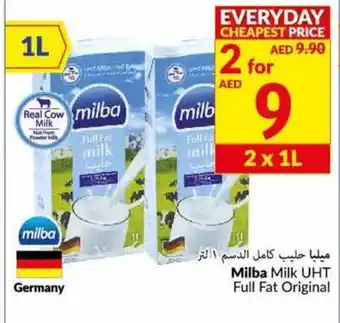 Viva Milba milk UHT full fat original 2x1L offer