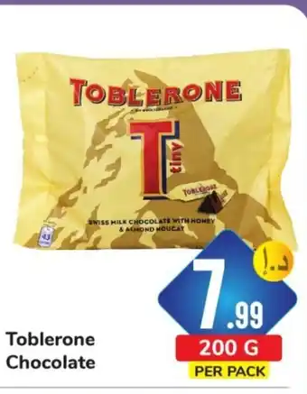 Day To Day Toblerone Chocolate 200 g Per Pack offer