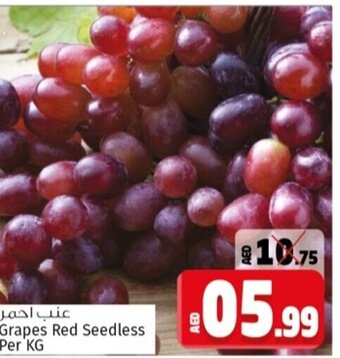 Kenz Hypermarket Grapes Red Seedless Per Kg offer