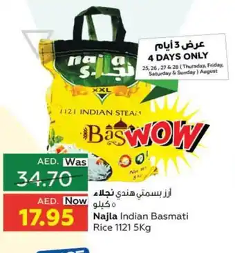 Al Ain Co-op Najla indian basmati rice 1121 5kg offer