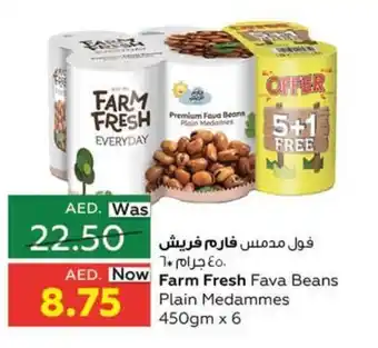 Al Ain Co-op Farm fresh fava beans plain medammes 450gm x 6 offer