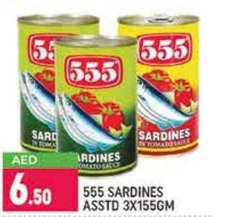 Shaklan 555 Sardines asstd 3x155gm offer