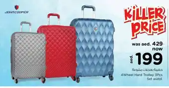 Nesto 4 Wheel Hard Trolley 3Pcs Set asstd. offer