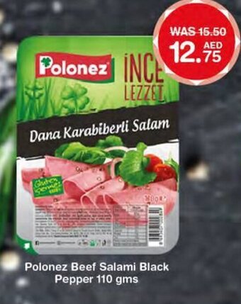 Choithrams Polonez Beef Salami Black Pepper 110gms offer