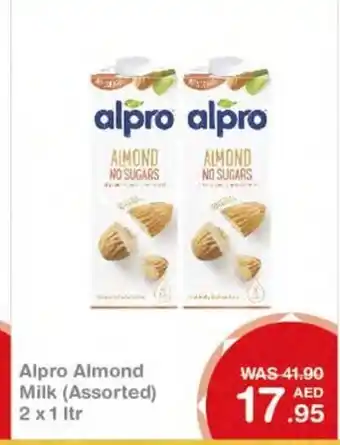 Choithrams Alpro Almond Milk (Assorted) 2x1ltr offer