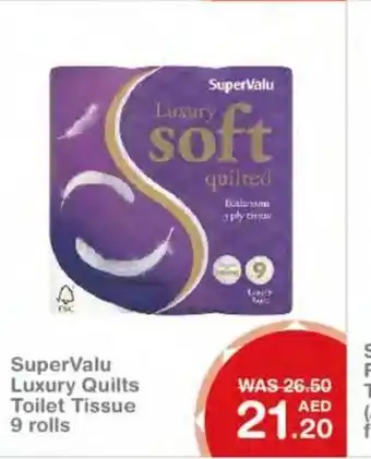 Choithrams SuperValu Luxury Quilts Toilet Tissue 9 rolls offer