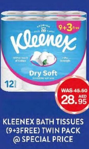 Choithrams Kleenex Bath Tissues (9+3Free) Twin Pack @ Special Price offer